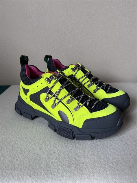 gucci sneakers neon yellow|Gucci flashtrek neon.